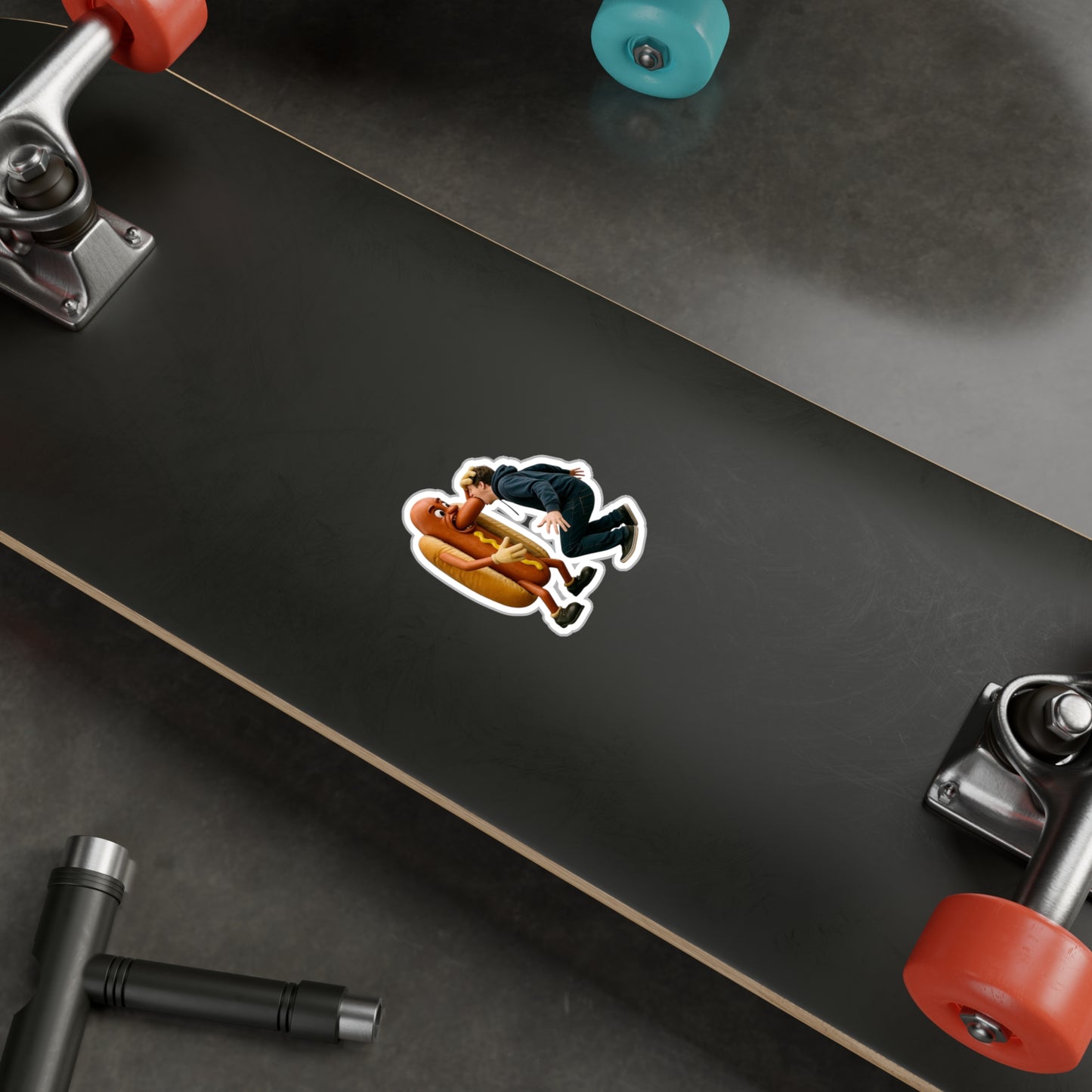 Man Eats Hotdog! -  Kiss-Cut Vinyl Decals