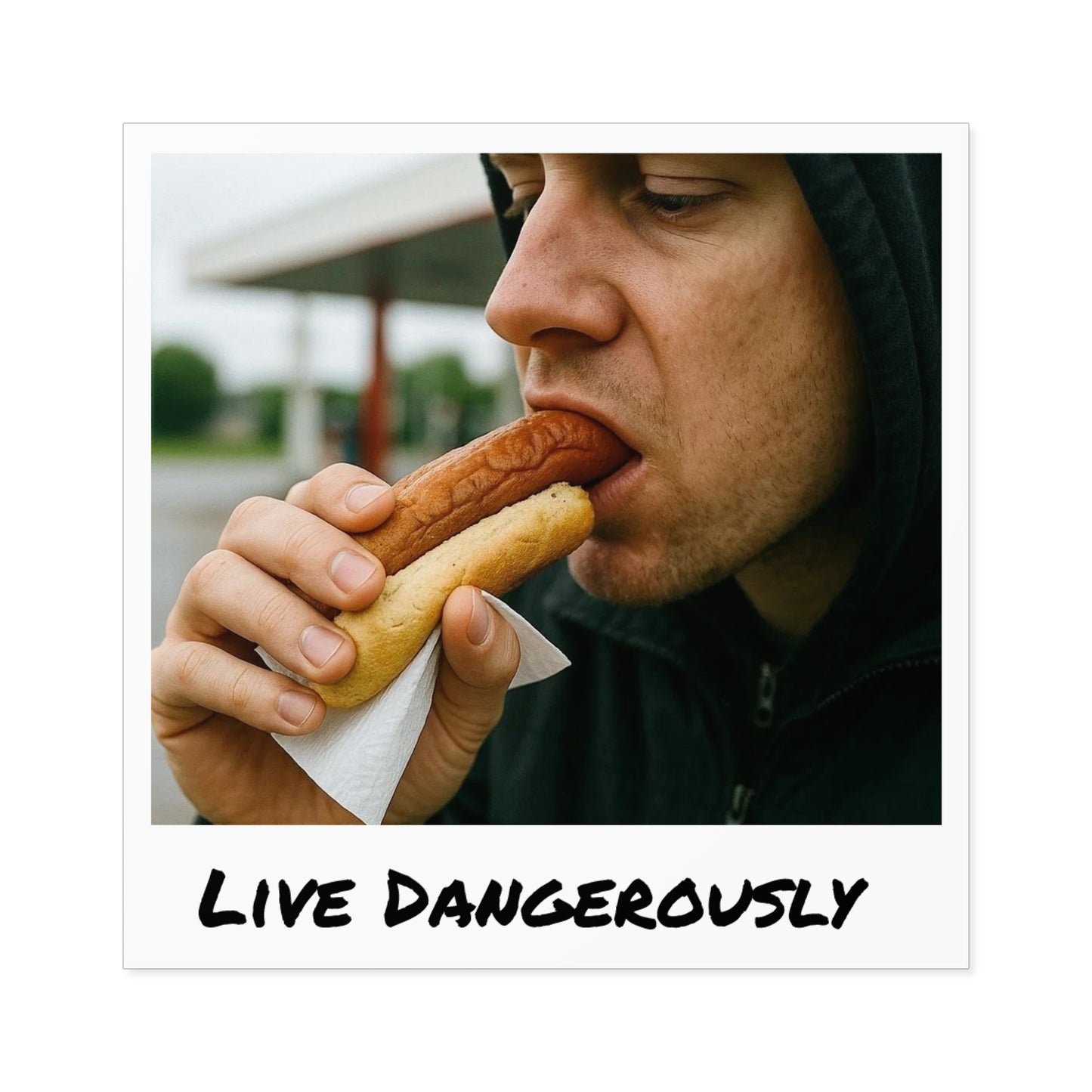 Live Dangerously - Square Stickers