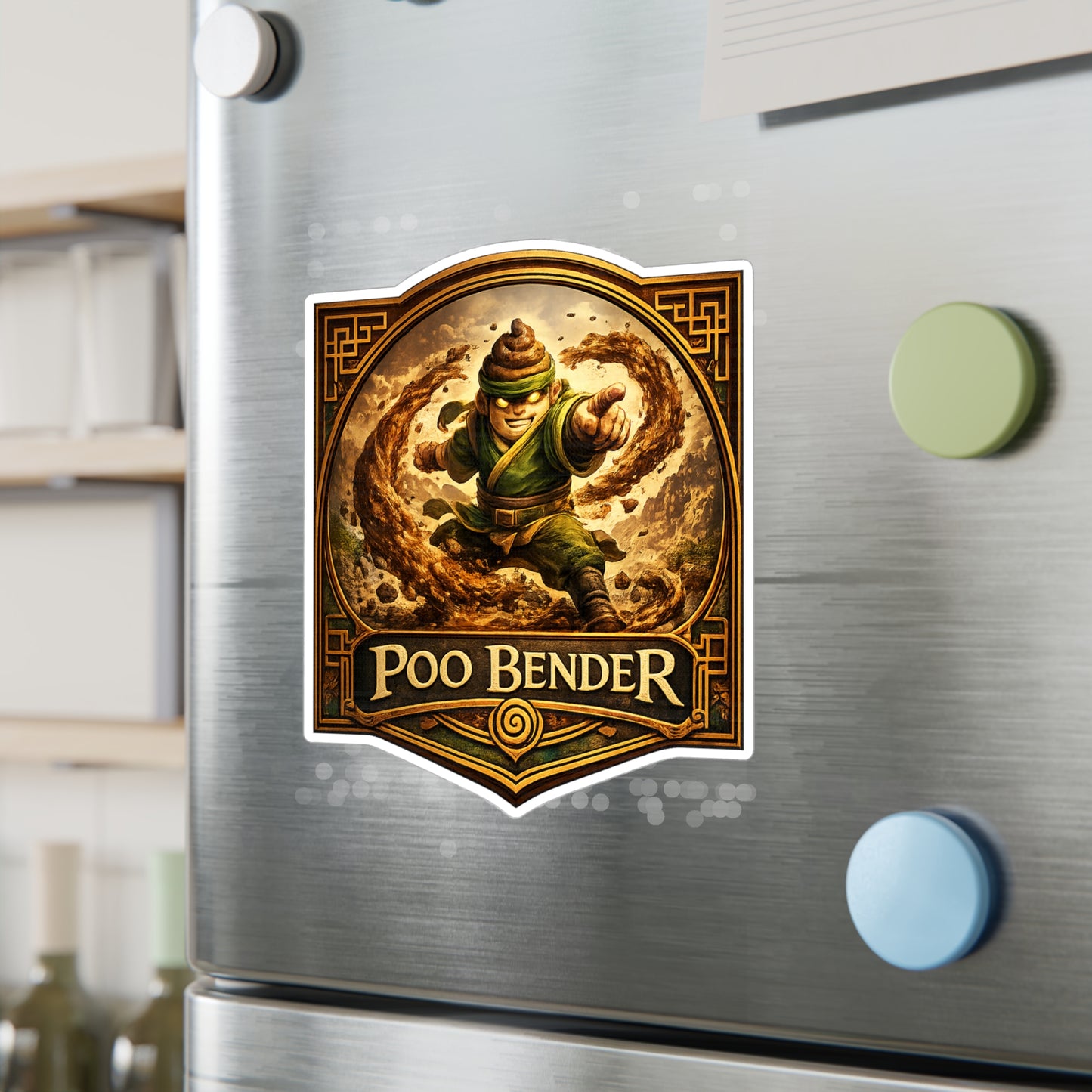 Poo Bender - Kiss-Cut Vinyl Decals