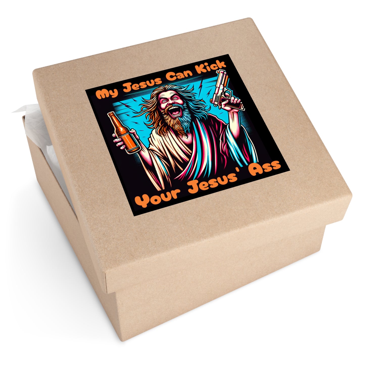 Jesus v Jesus - Square Stickers