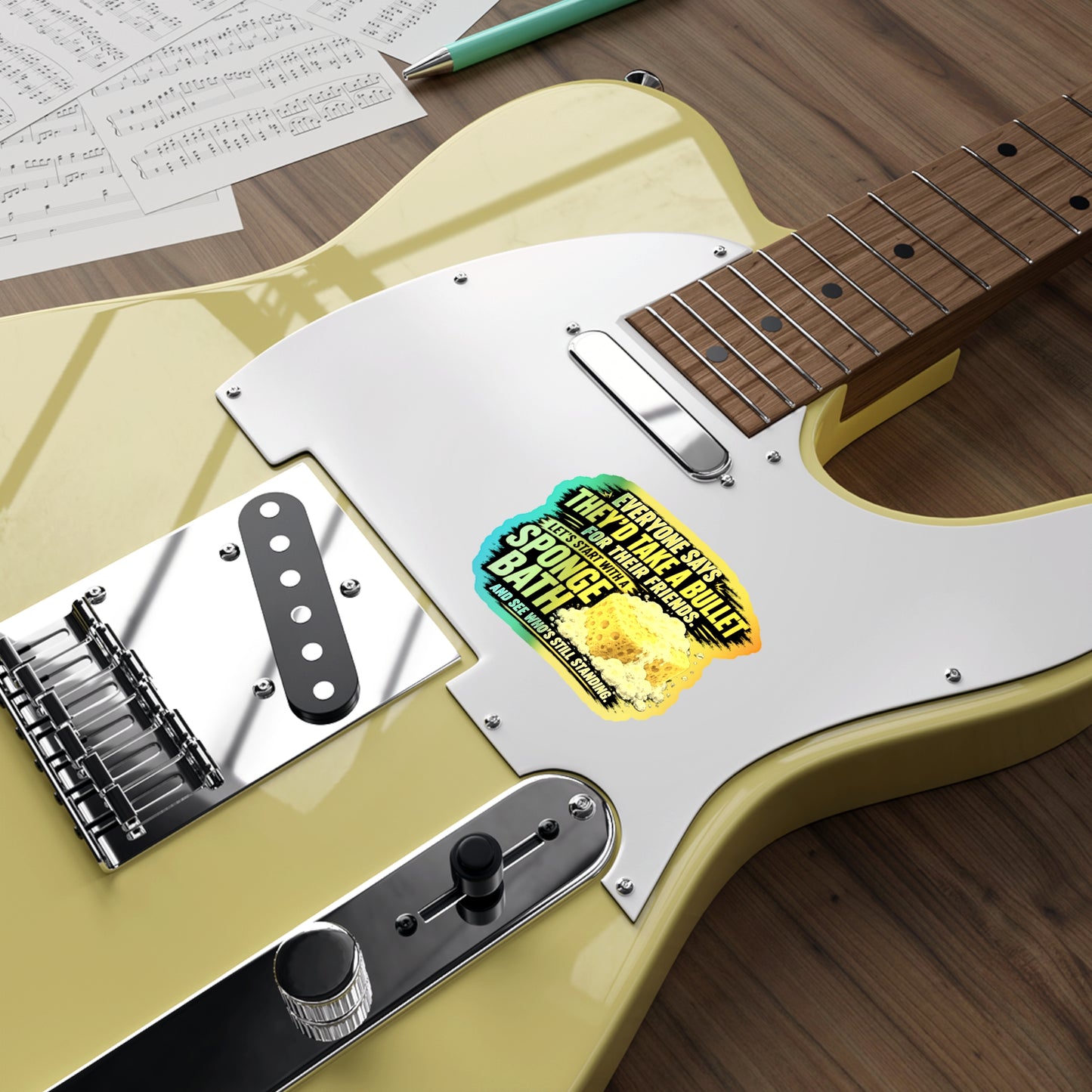 Sponge bath - Holographic Die-cut Stickers