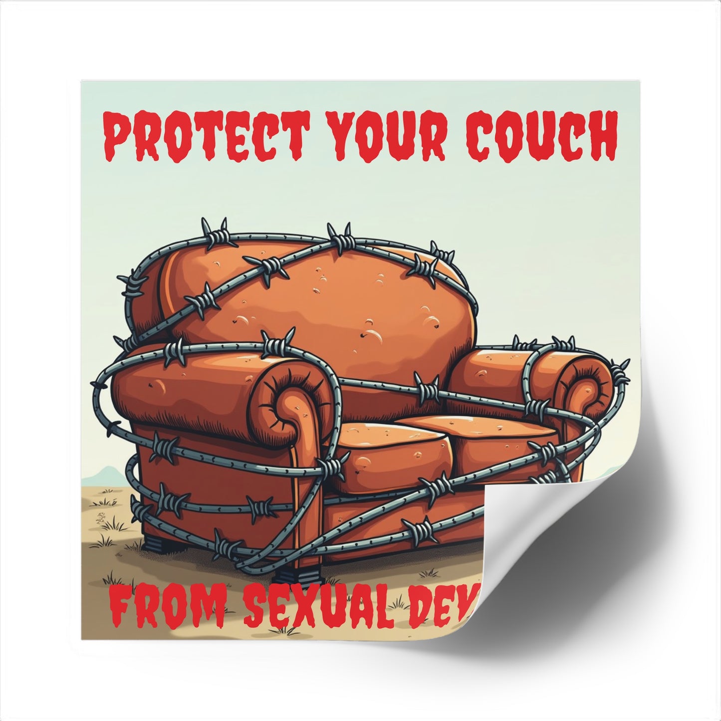 Protect Your Couch - Square Stickers