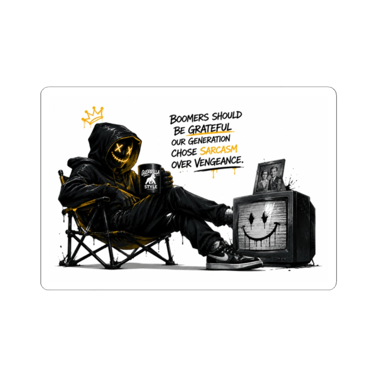 Sarcasm Over Vengeance - Kiss-Cut Sticker