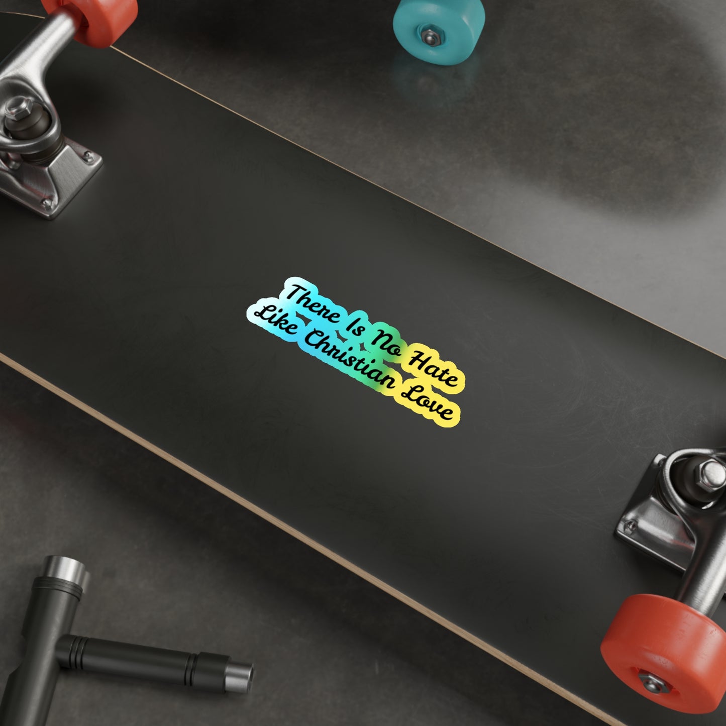 Christian Love - Holographic Die-Cut Stickers