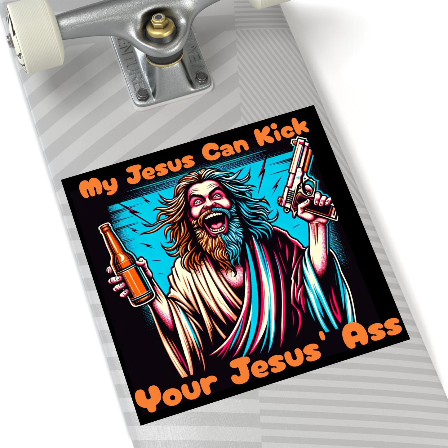 Jesus v Jesus - Square Stickers