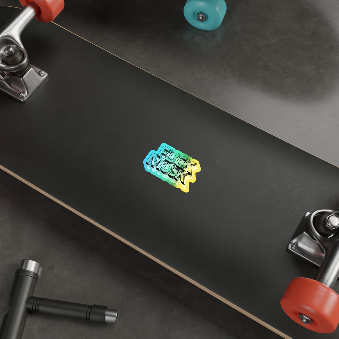 Fuck Musk - Holographic Die-Cut Sticker