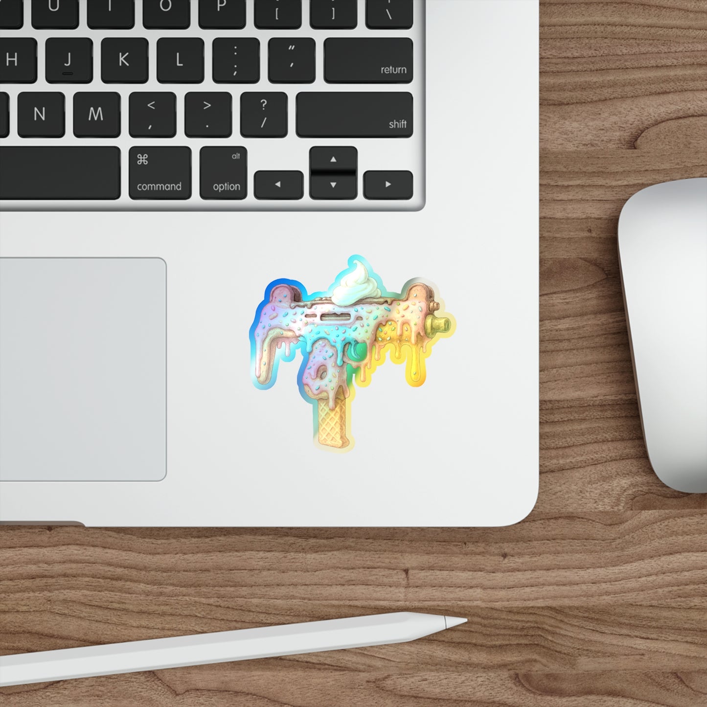 Sweet Treat Uzi - Holographic Die-Cut Sticker