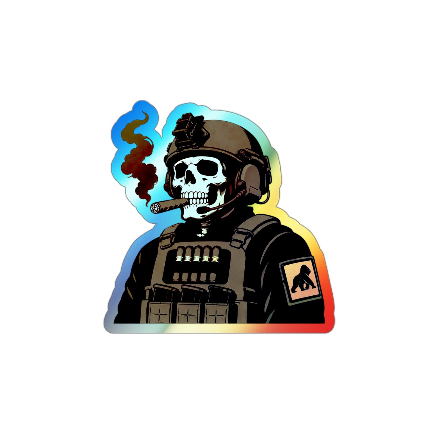 Tactical Smoke - Holographic Die-cut Stickers