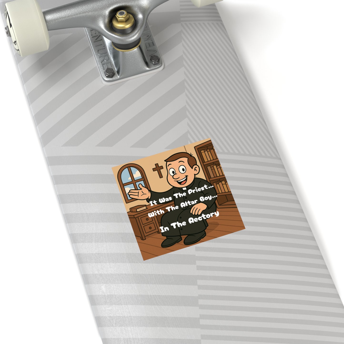 The Priest in the Rectory - Square Stickers