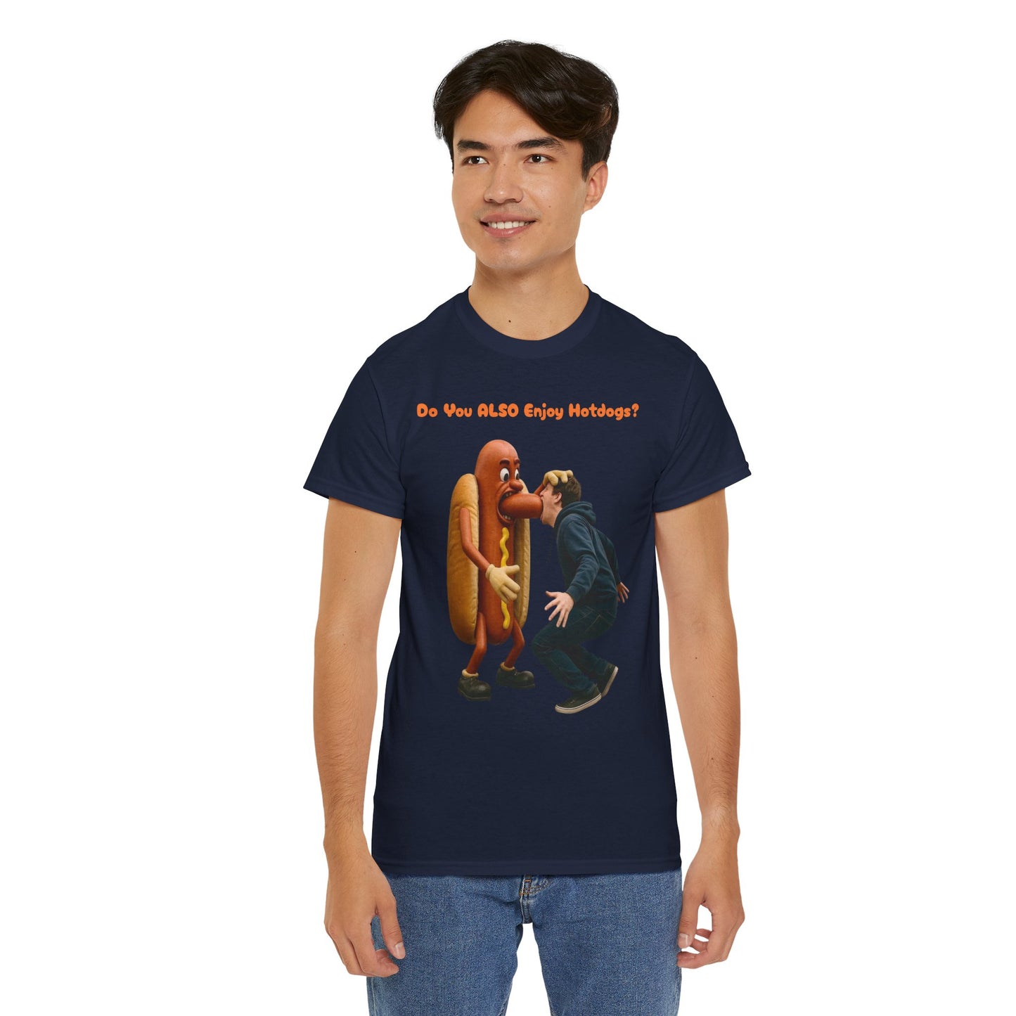 Man Eats Hotdog! - T-Shirt