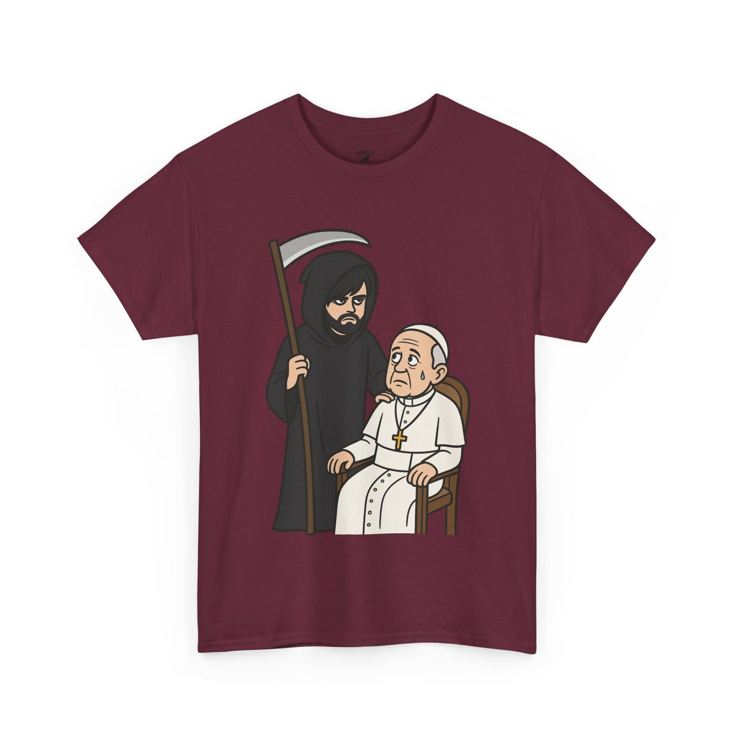 Grim Reaper and The Pope - Unisex Heavy Cotton Tee