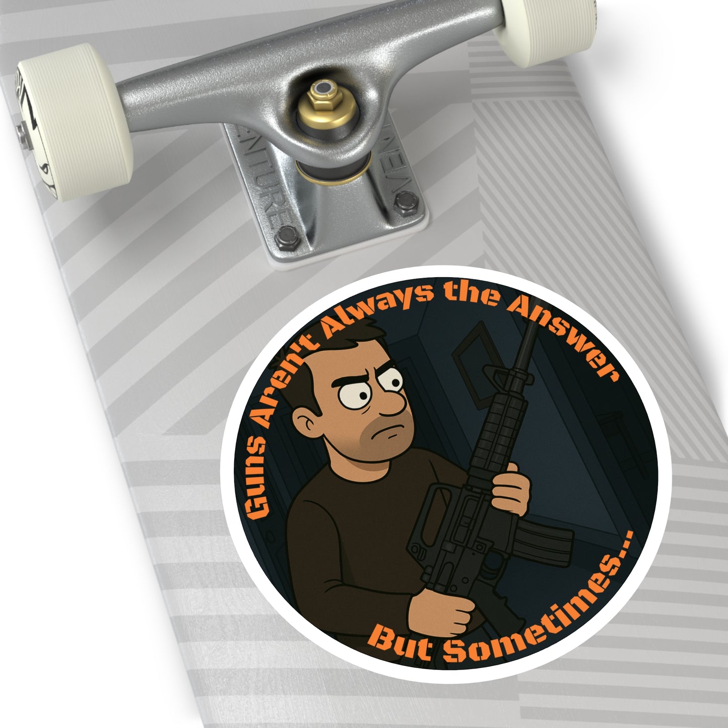 Guns Aren't Always the Answer - Round Stickers