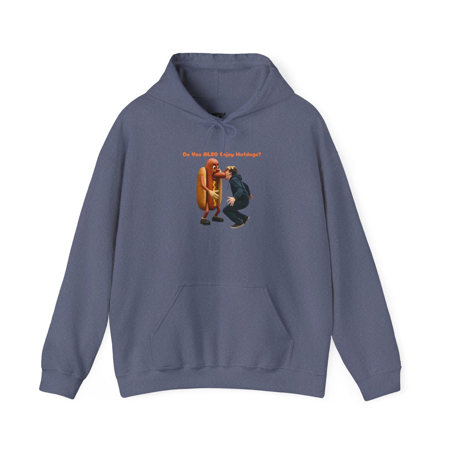 Man Eats Hotdog! - Unisex Heavy Blend Hooded Sweatshirt