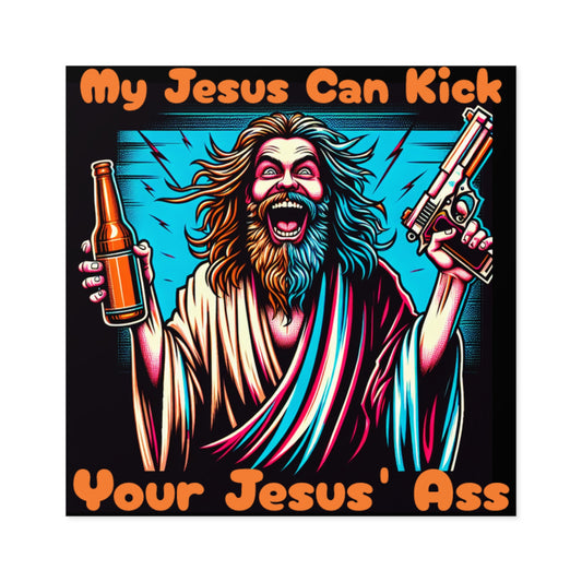 Jesus v Jesus - Square Stickers