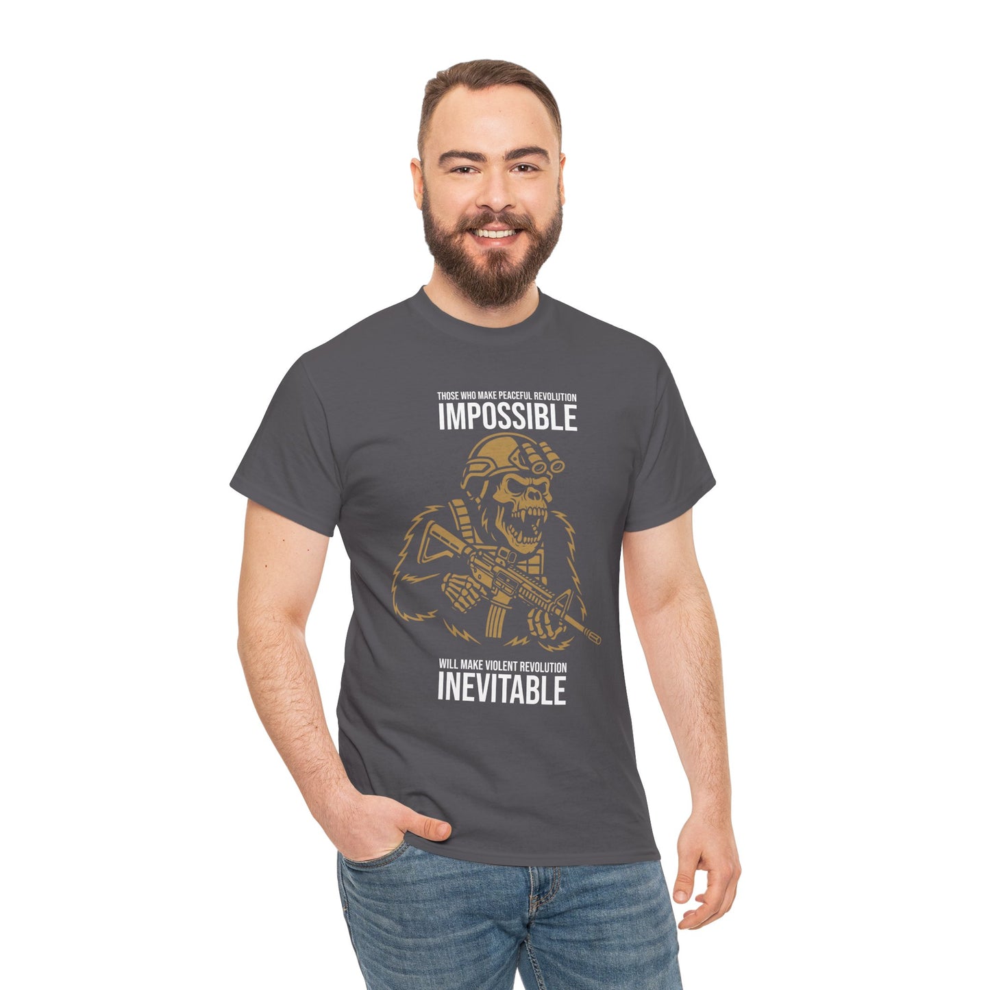 Peaceful Revolution - Unisex Heavy Cotton Tee