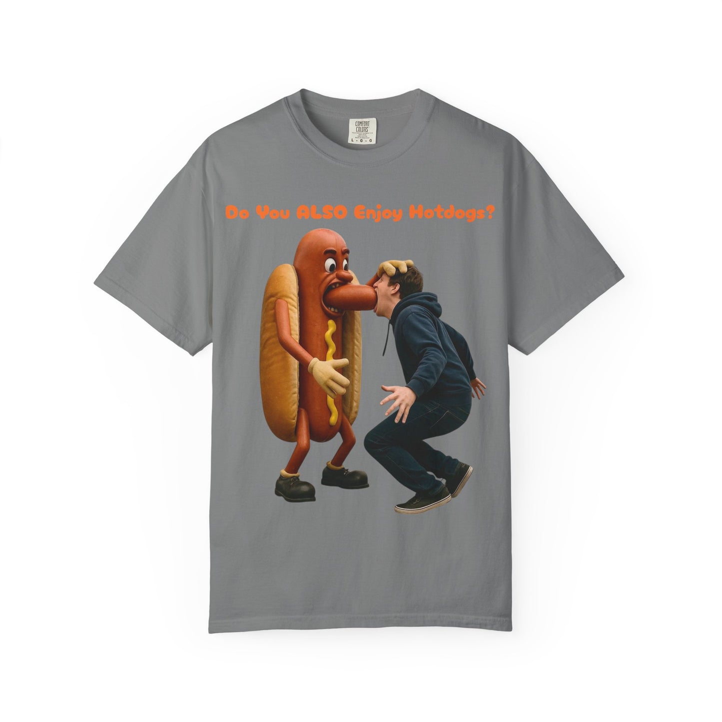 Man Eats Hotdog! - T-Shirt