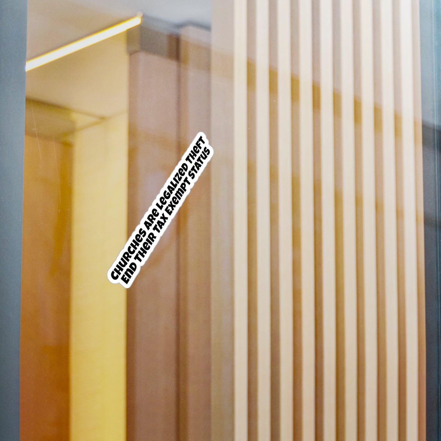 Churches Are Theft - Kiss-Cut Vinyl Decals