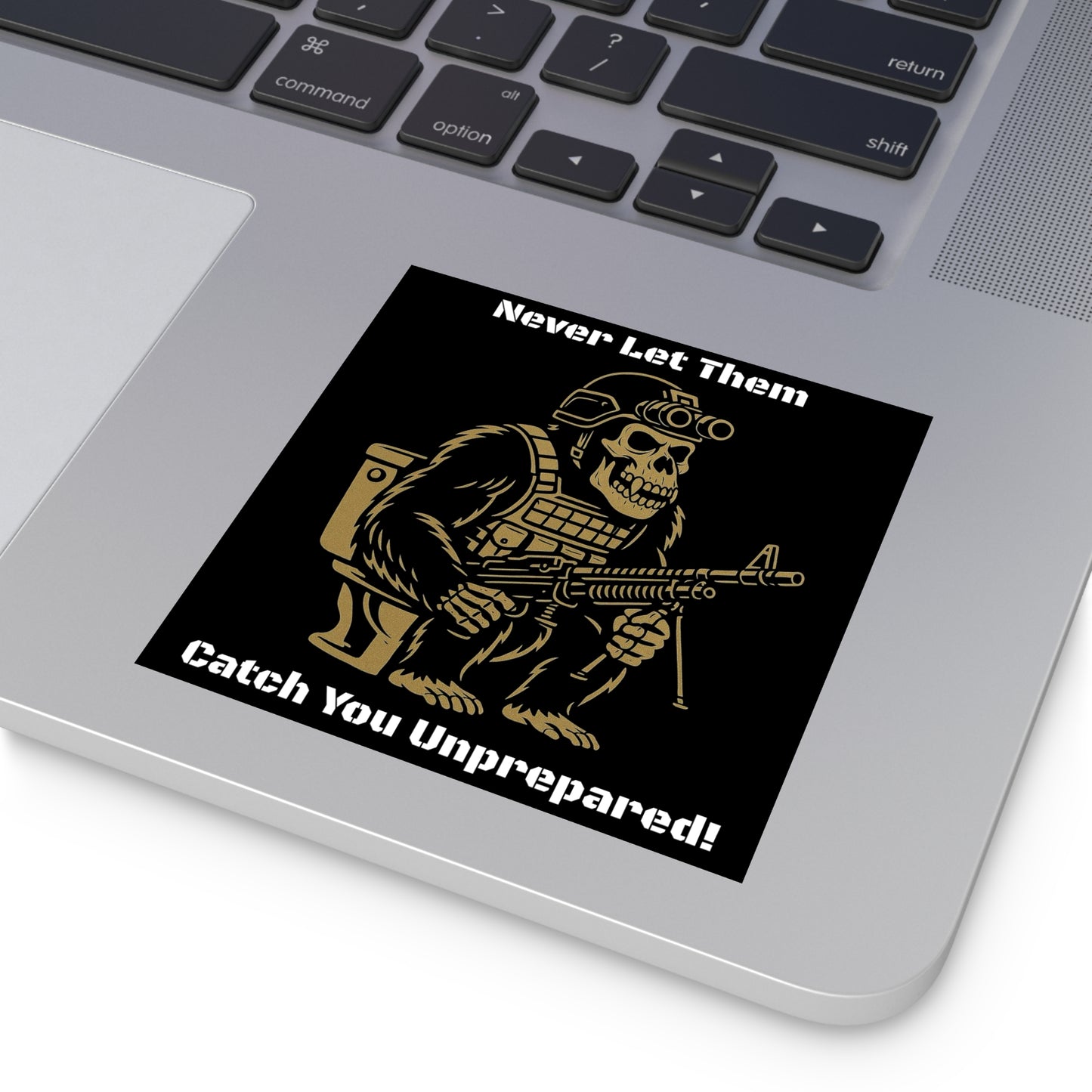 Humorous Military Gorilla Stickers, Funny Gifts for Men, Tactical Decor, Unique Wall Art, Cool Stickers for Outdoor Enthusiasts