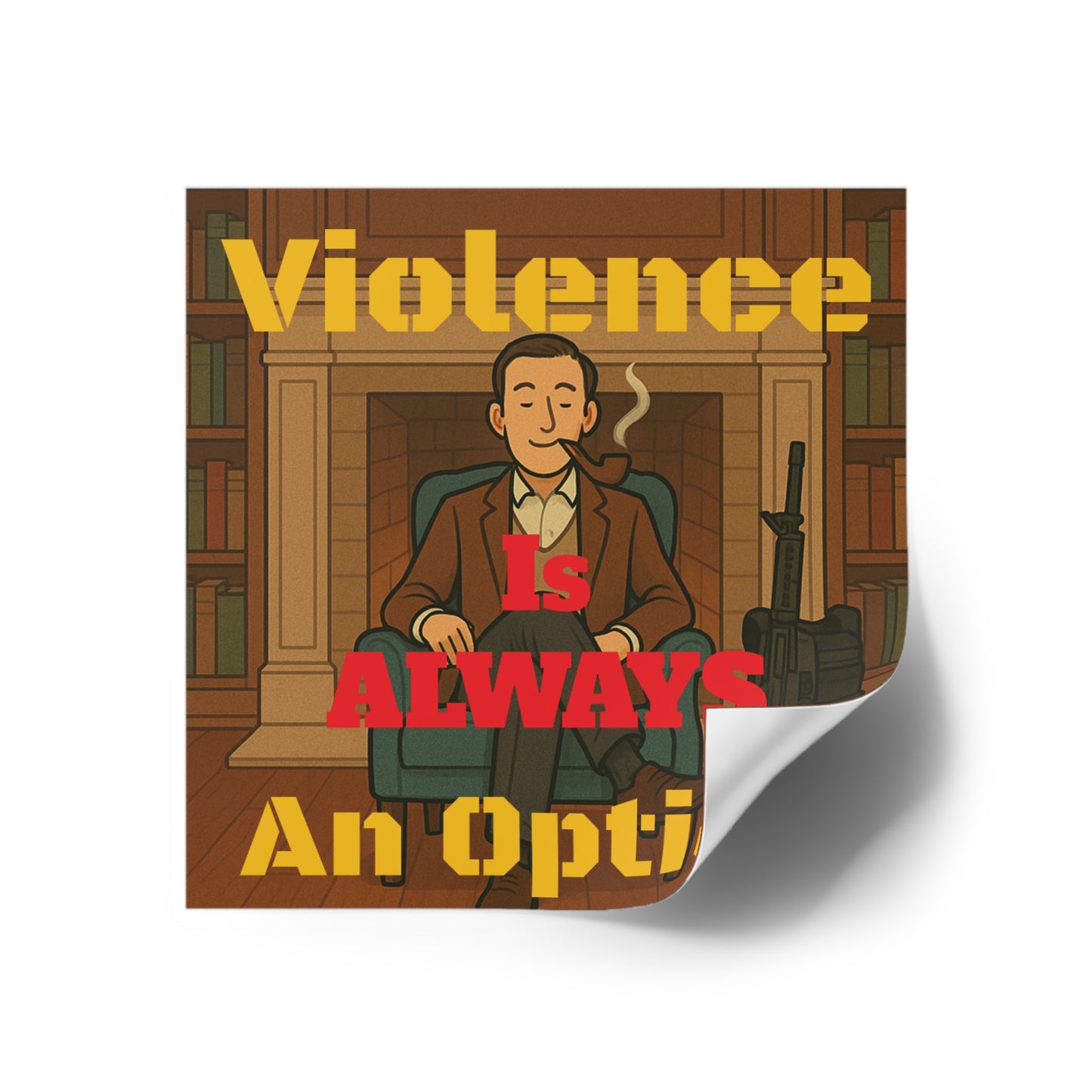 Violence Is ALWAYS An Option - Square Stickers