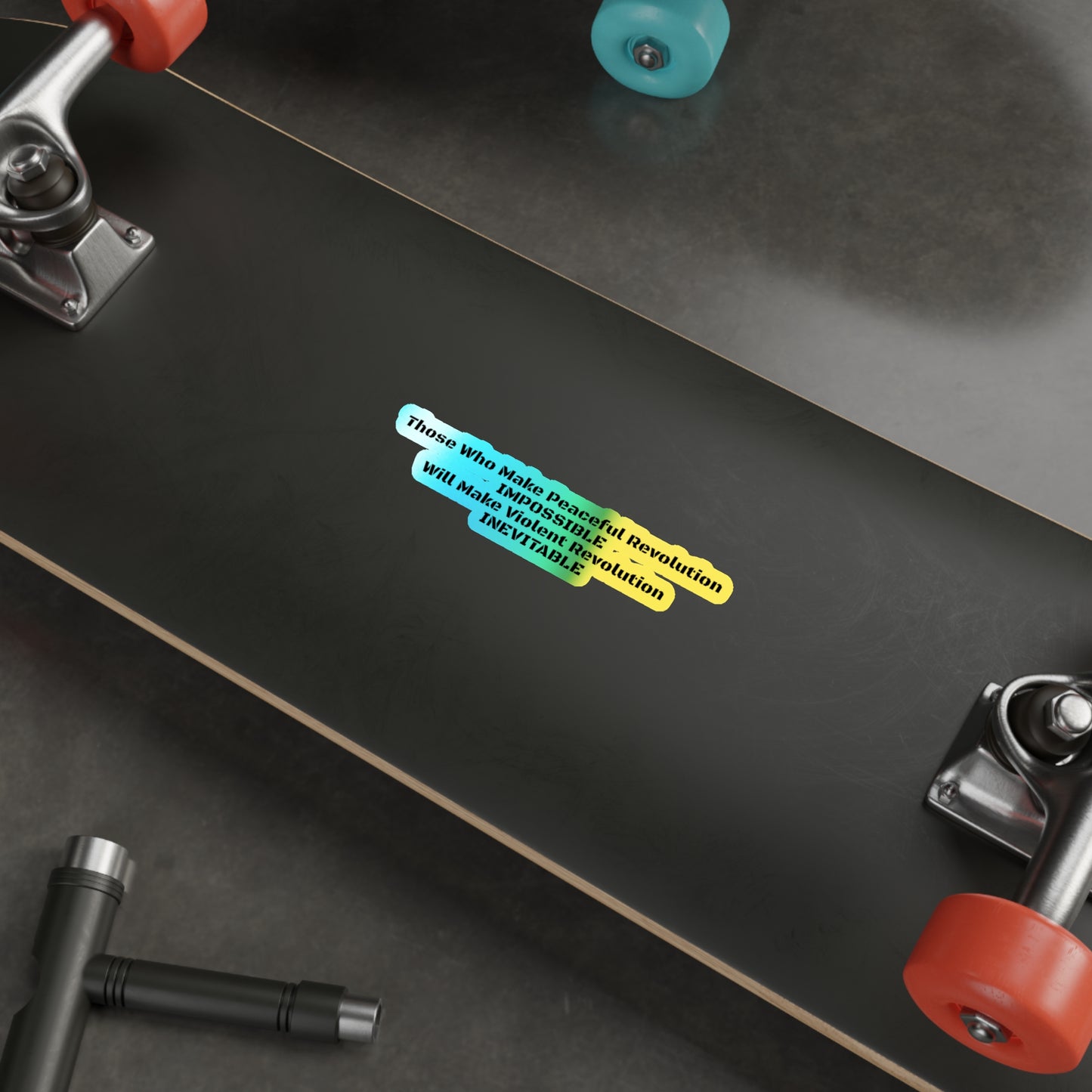 Peaceful Revolution - Holographic Die-Cut Stickers