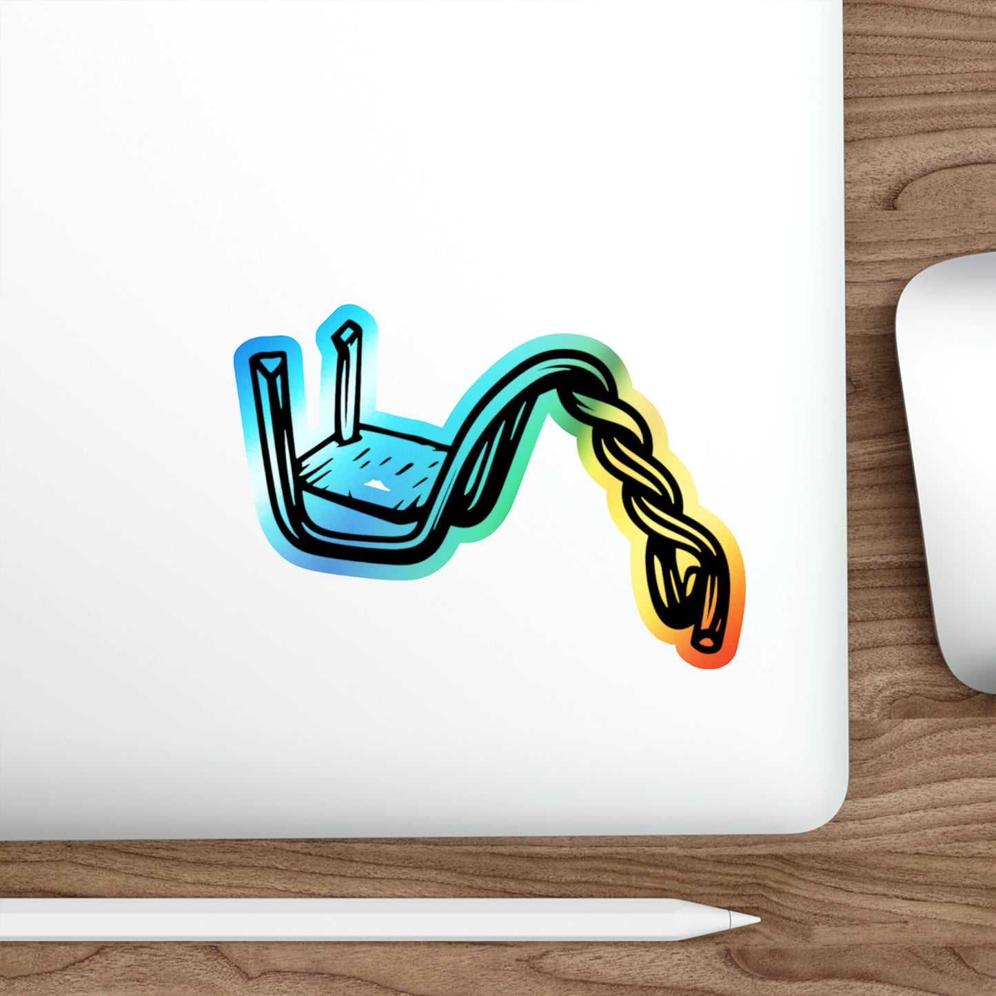 Machine Gun - Holographic Die-cut Sticker