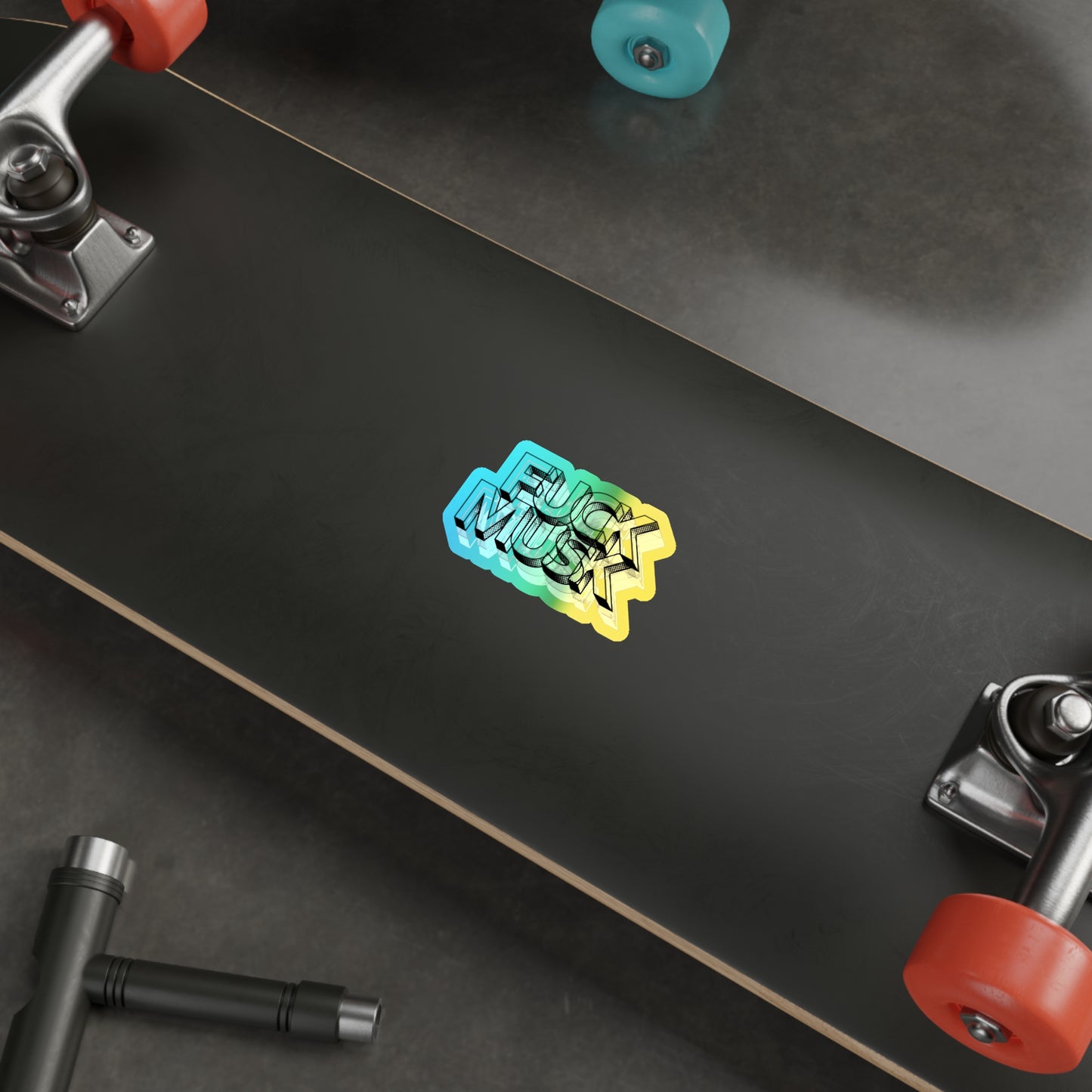 Fuck Musk - Holographic Die-Cut Sticker