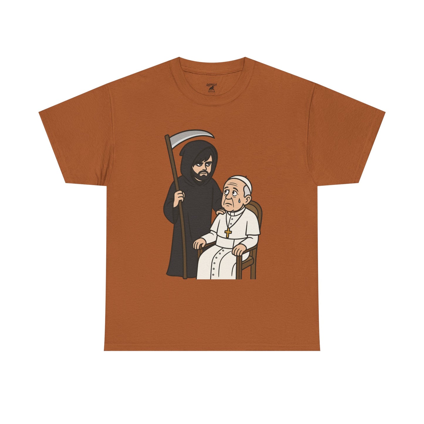Grim Reaper and The Pope - Unisex Heavy Cotton Tee