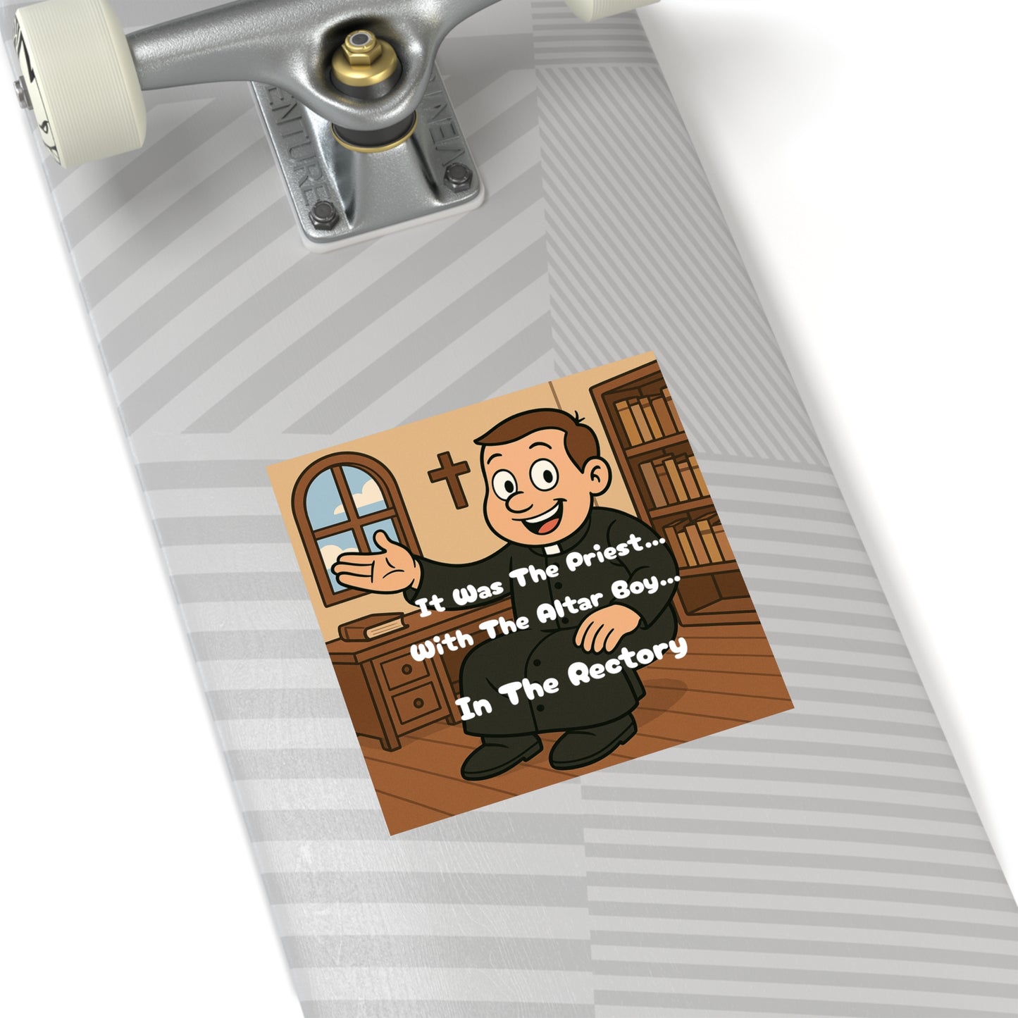 The Priest in the Rectory - Square Stickers