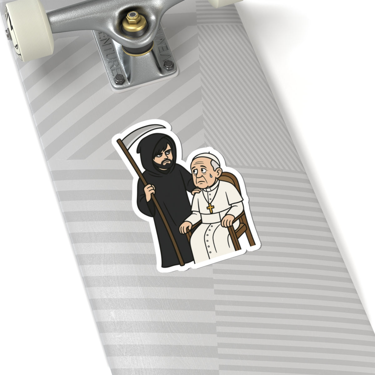 Grim Reaper and The Pope - Sticker