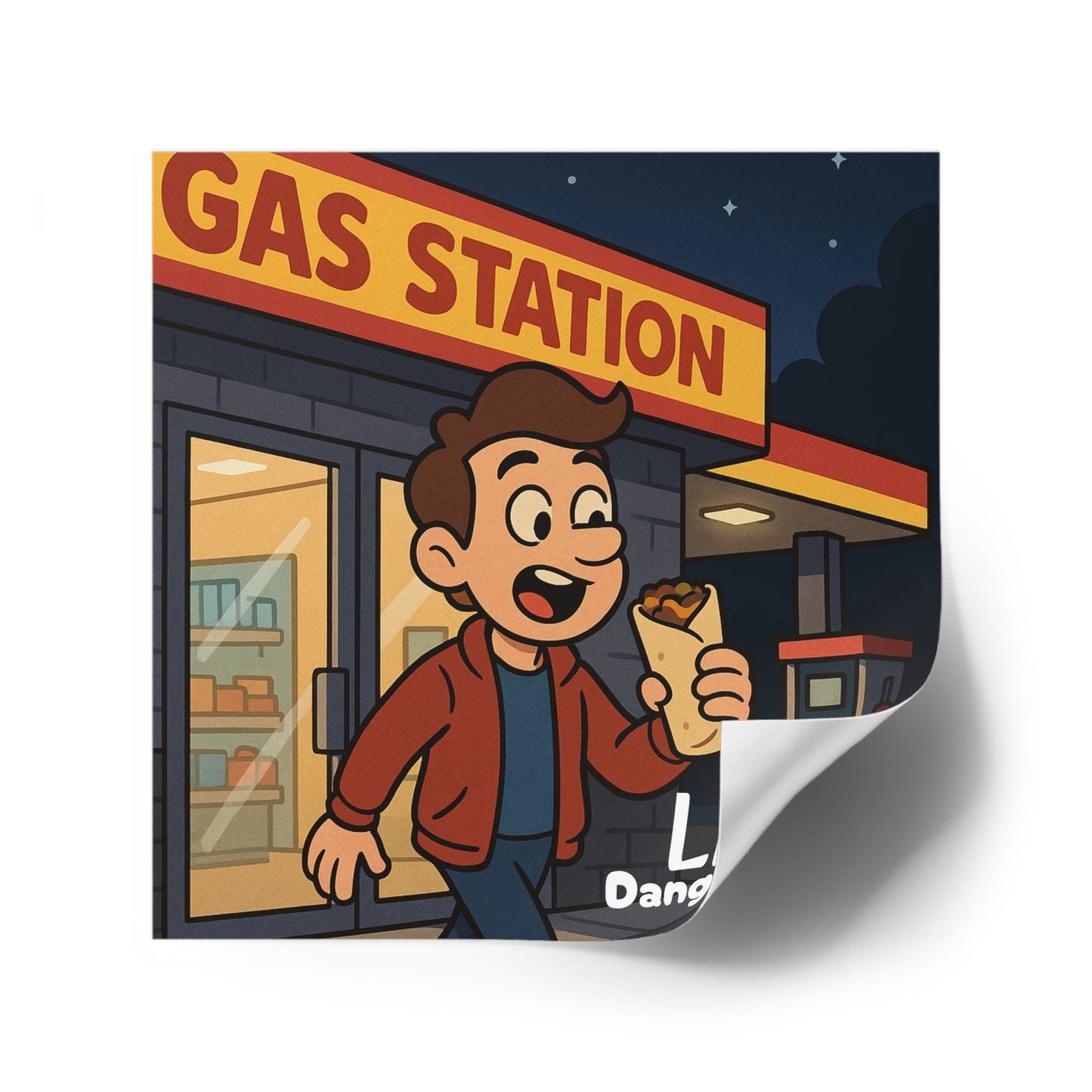 Live Dangerously - Square Stickers