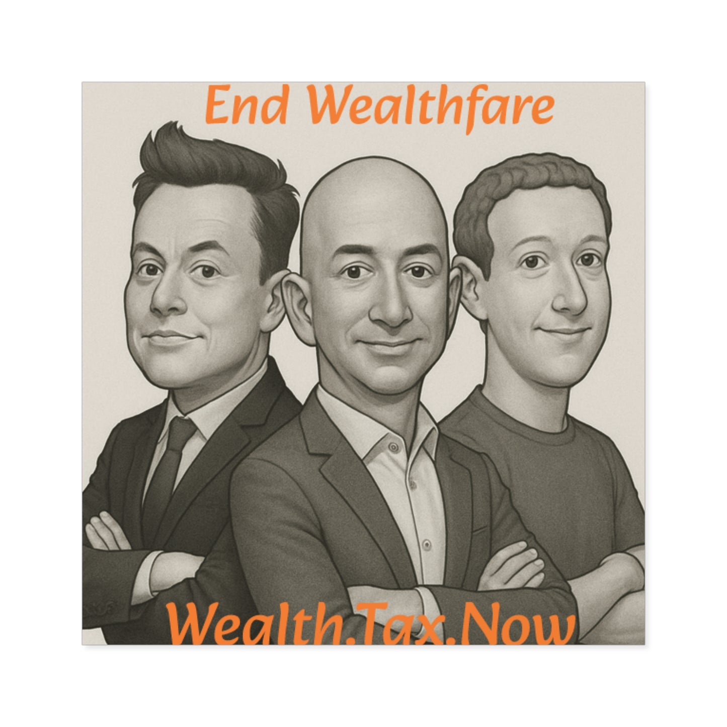 Wealthfare - Square Stickers