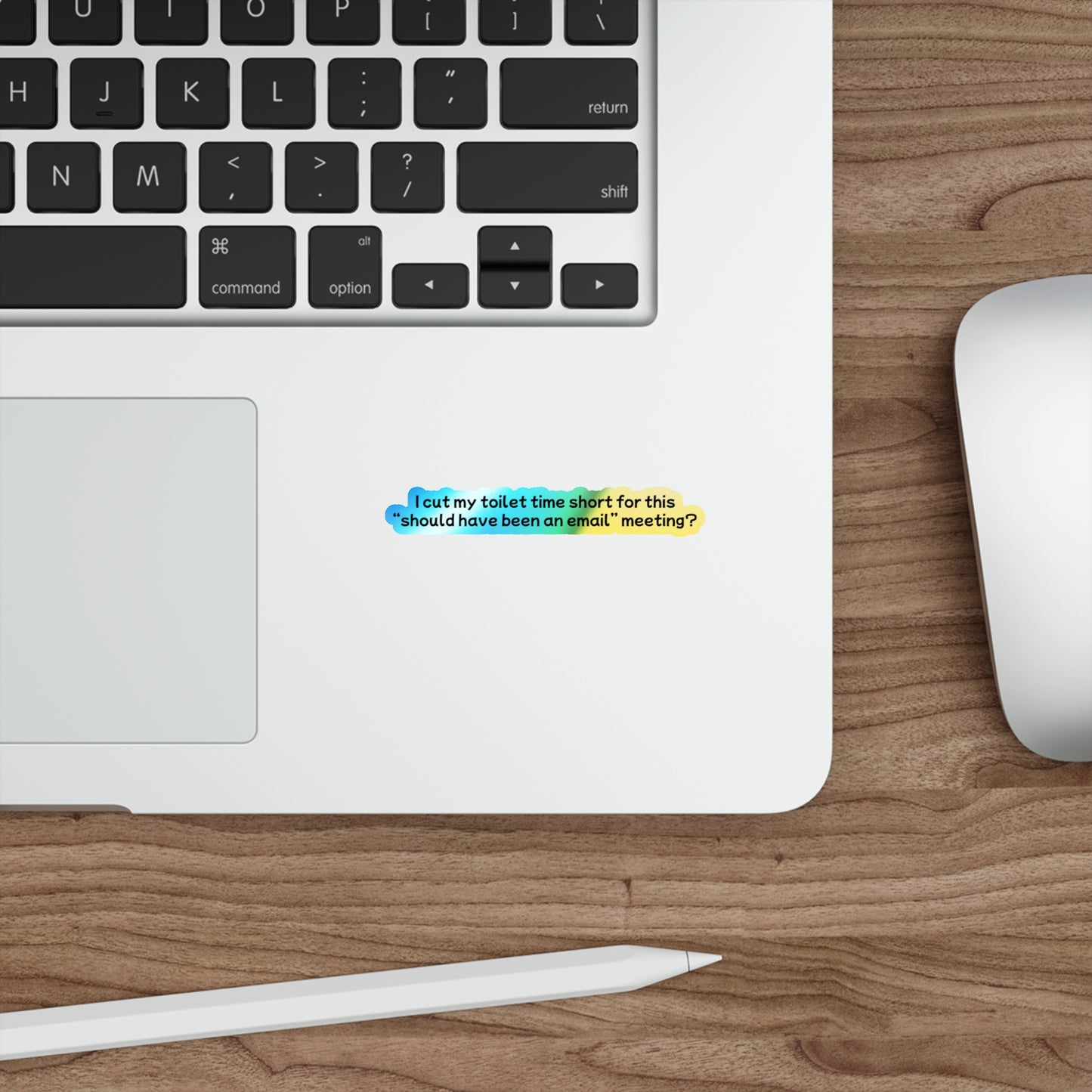 Toilet Time - Holographic Die-Cut Sticker