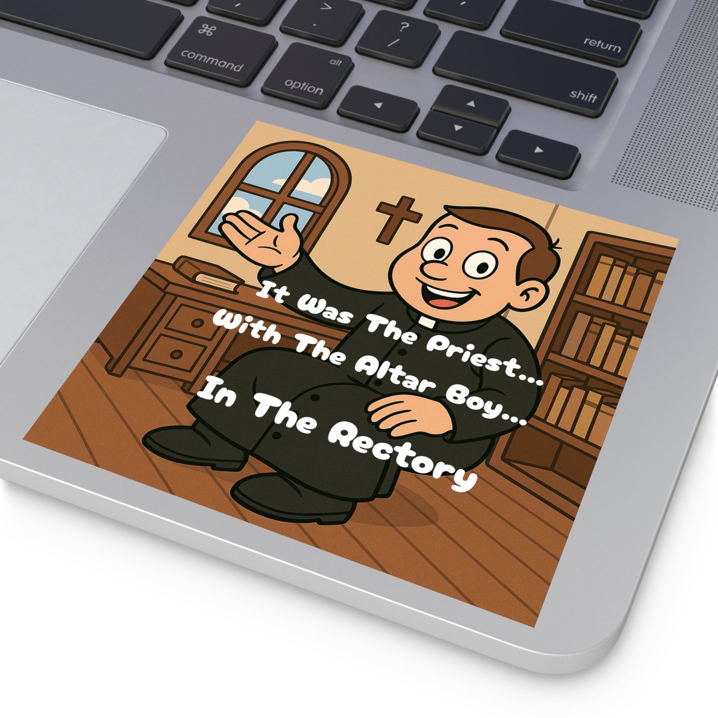 The Priest in the Rectory - Square Stickers