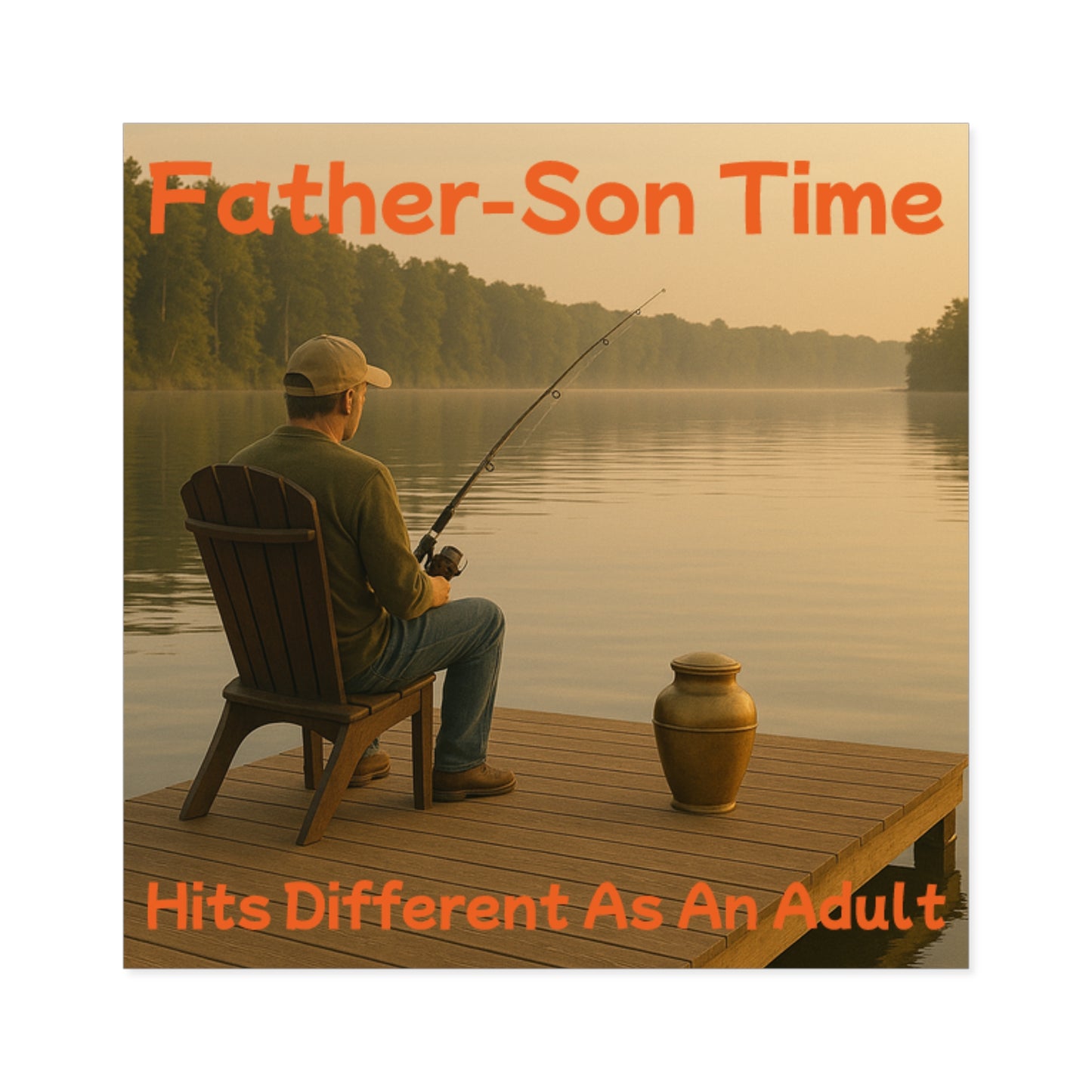 Father-Son Time - Square Sticker