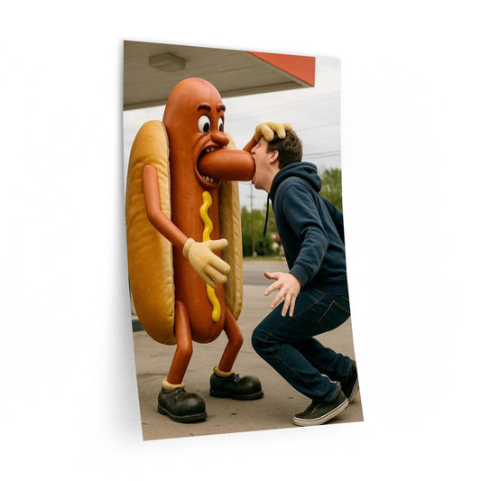 Man Eats Hotdog! - Wall Decals