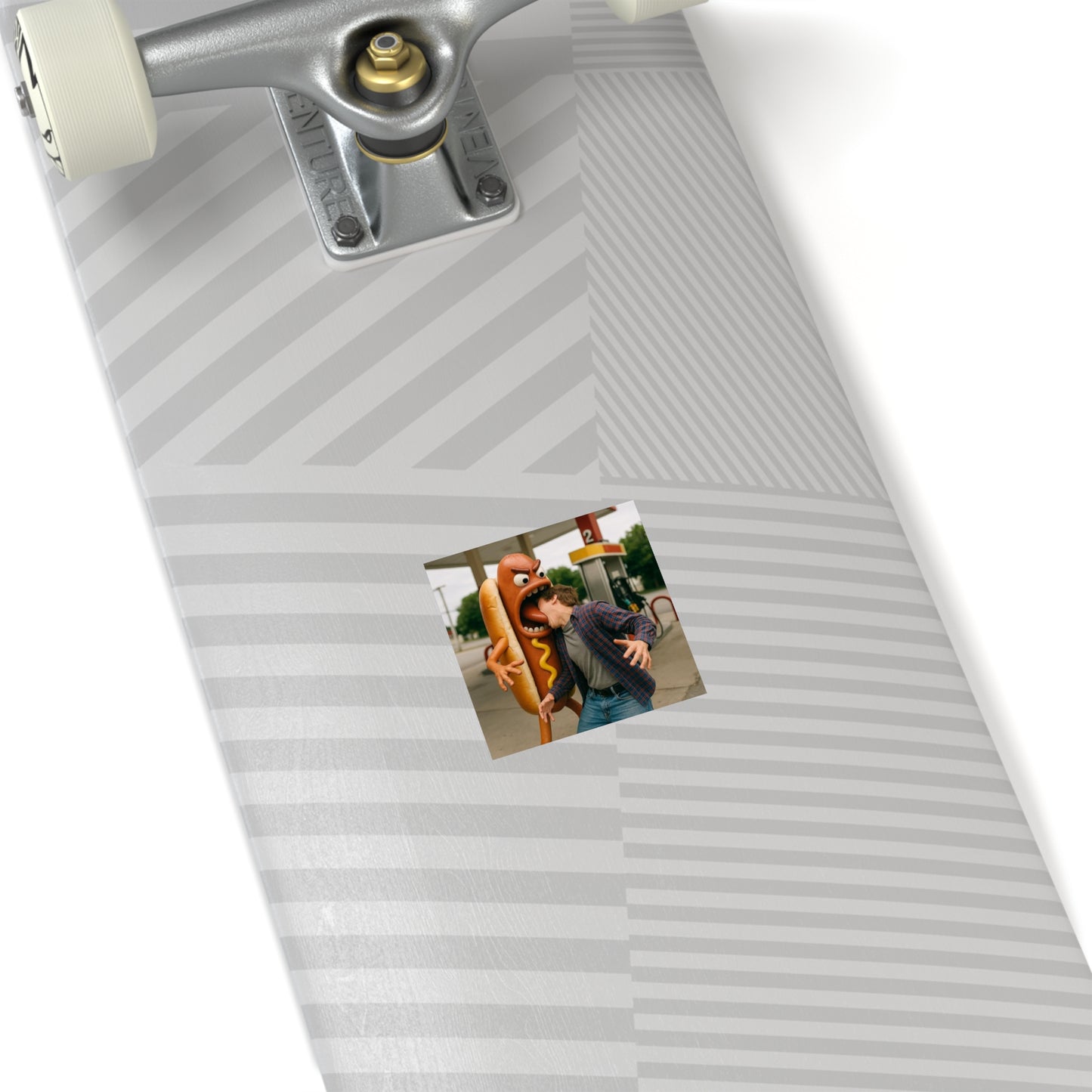 Hotdog Eats Man! - Square Stickers