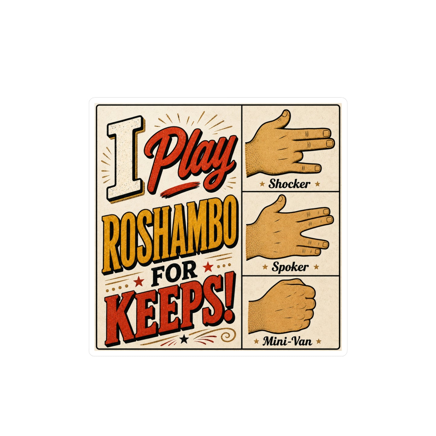 Roshambo - Kiss-Cut Vinyl Decals