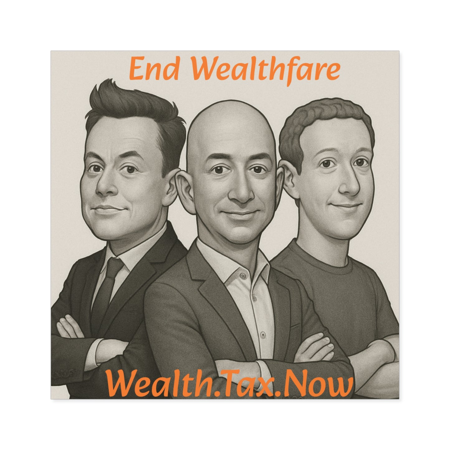 Wealthfare - Square Stickers