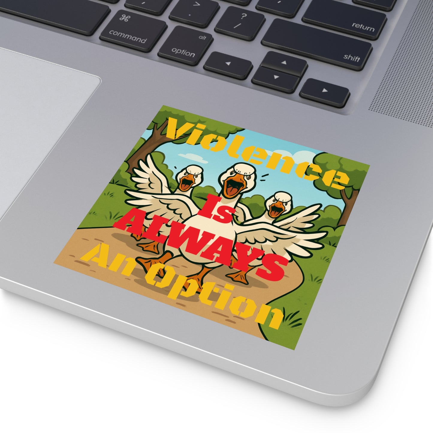 Violence Is ALWAYS An Option - Square Stickers