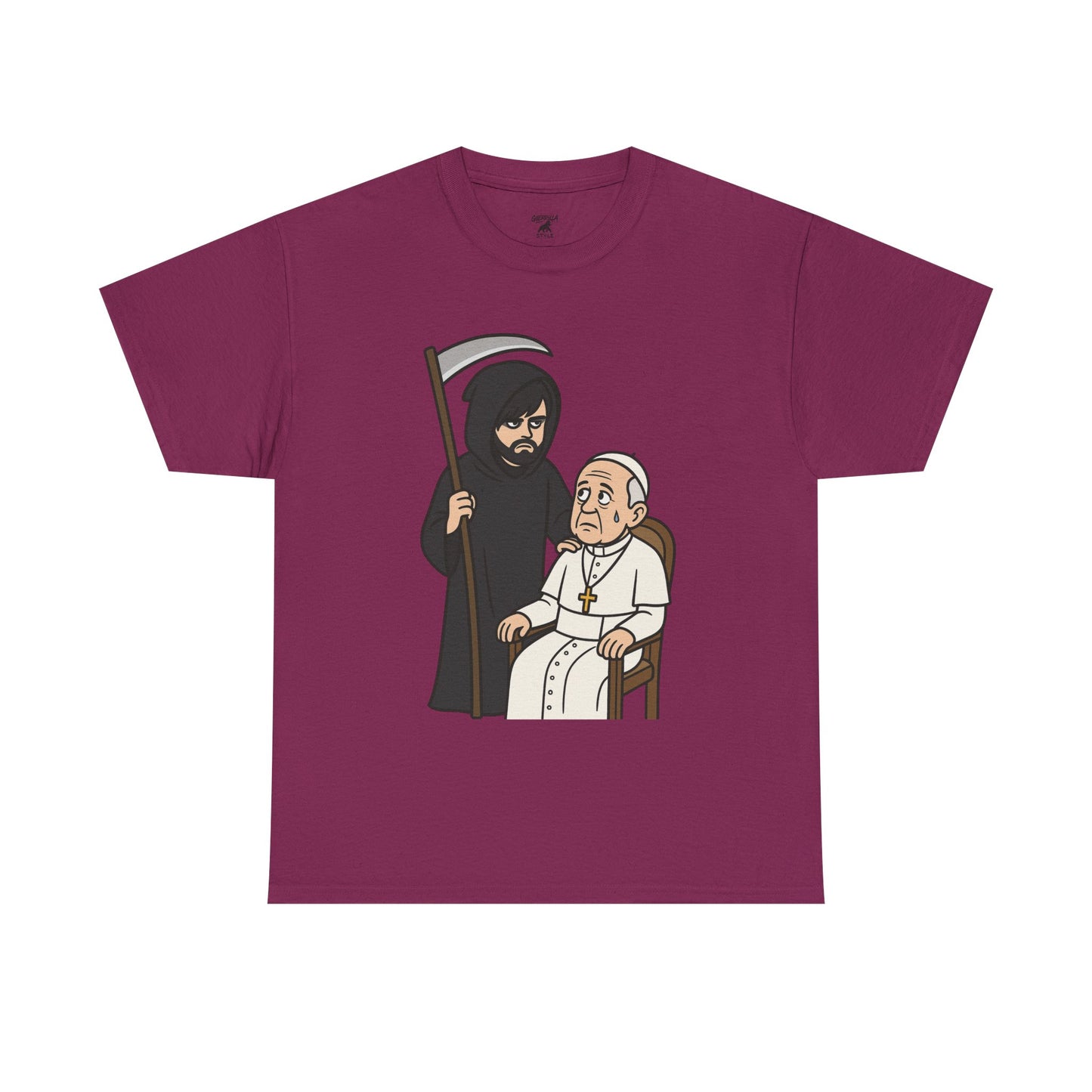 Grim Reaper and The Pope - Unisex Heavy Cotton Tee