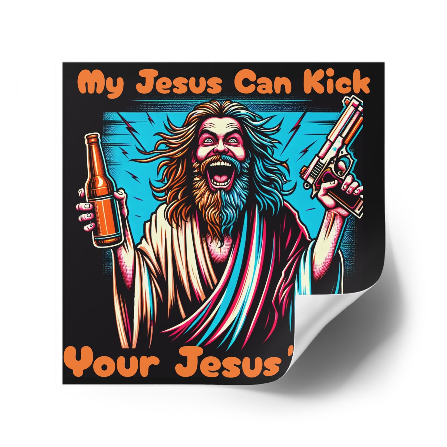 Jesus v Jesus - Square Stickers