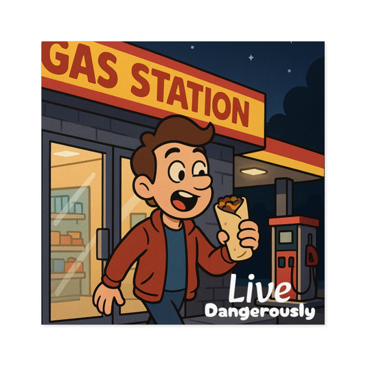 Live Dangerously - Square Stickers