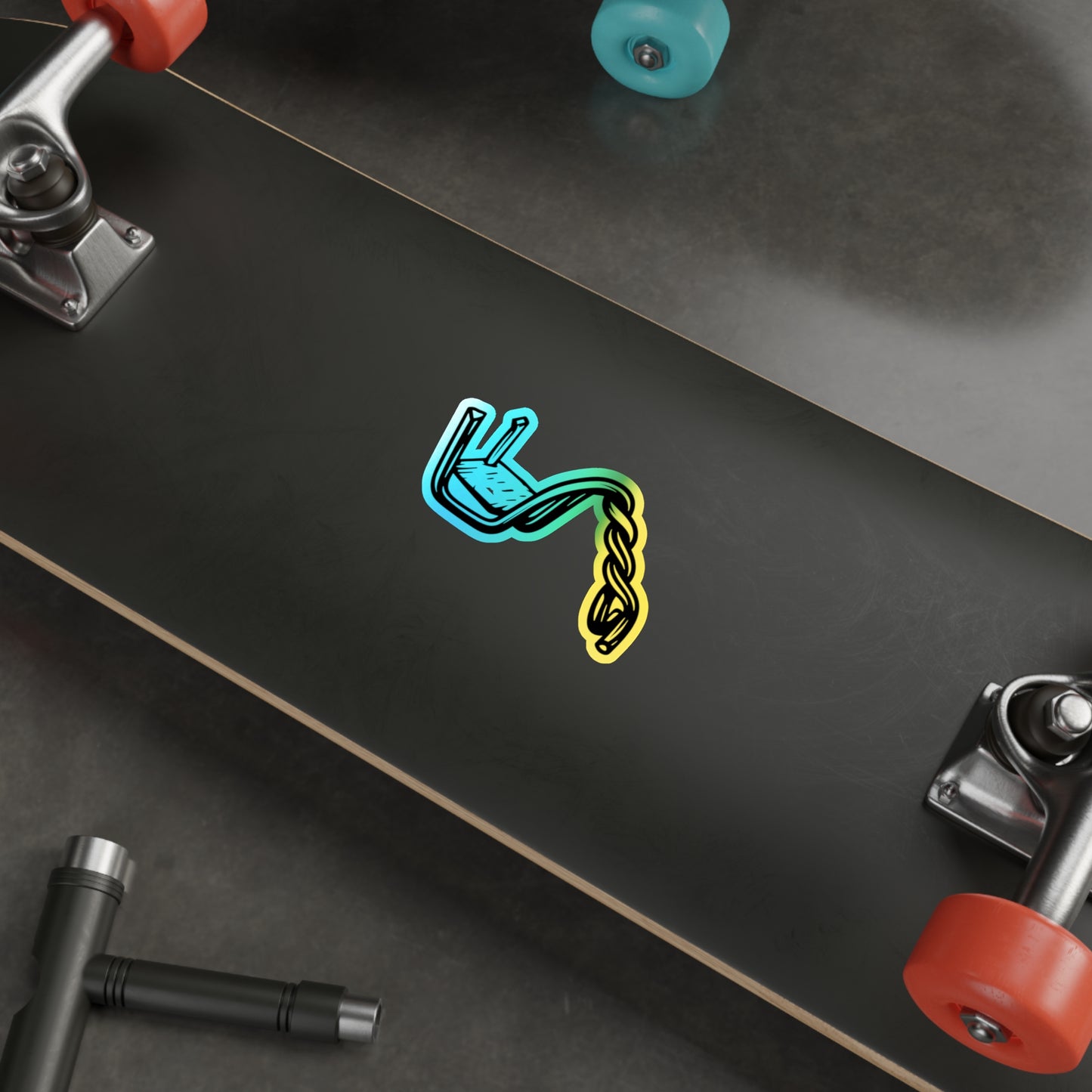 Machine Gun - Holographic Die-cut Sticker
