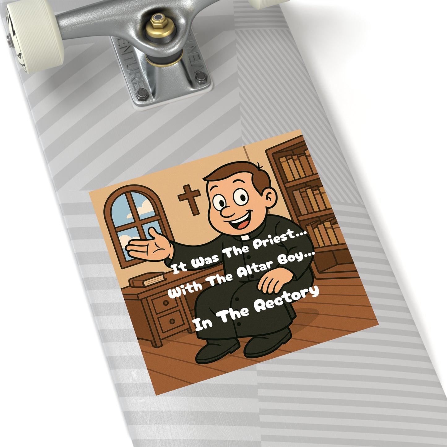 The Priest in the Rectory - Square Stickers