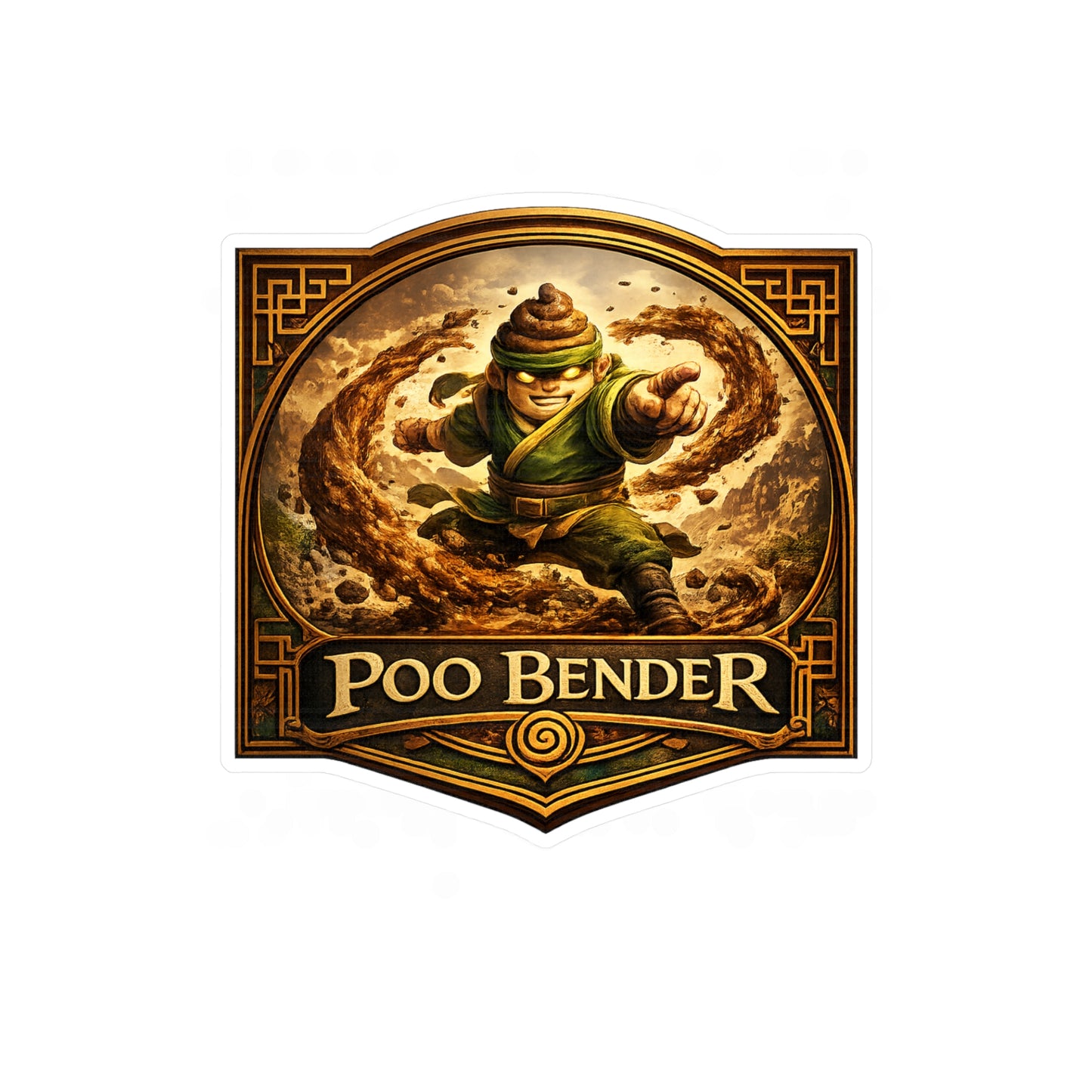 Poo Bender - Kiss-Cut Vinyl Decals
