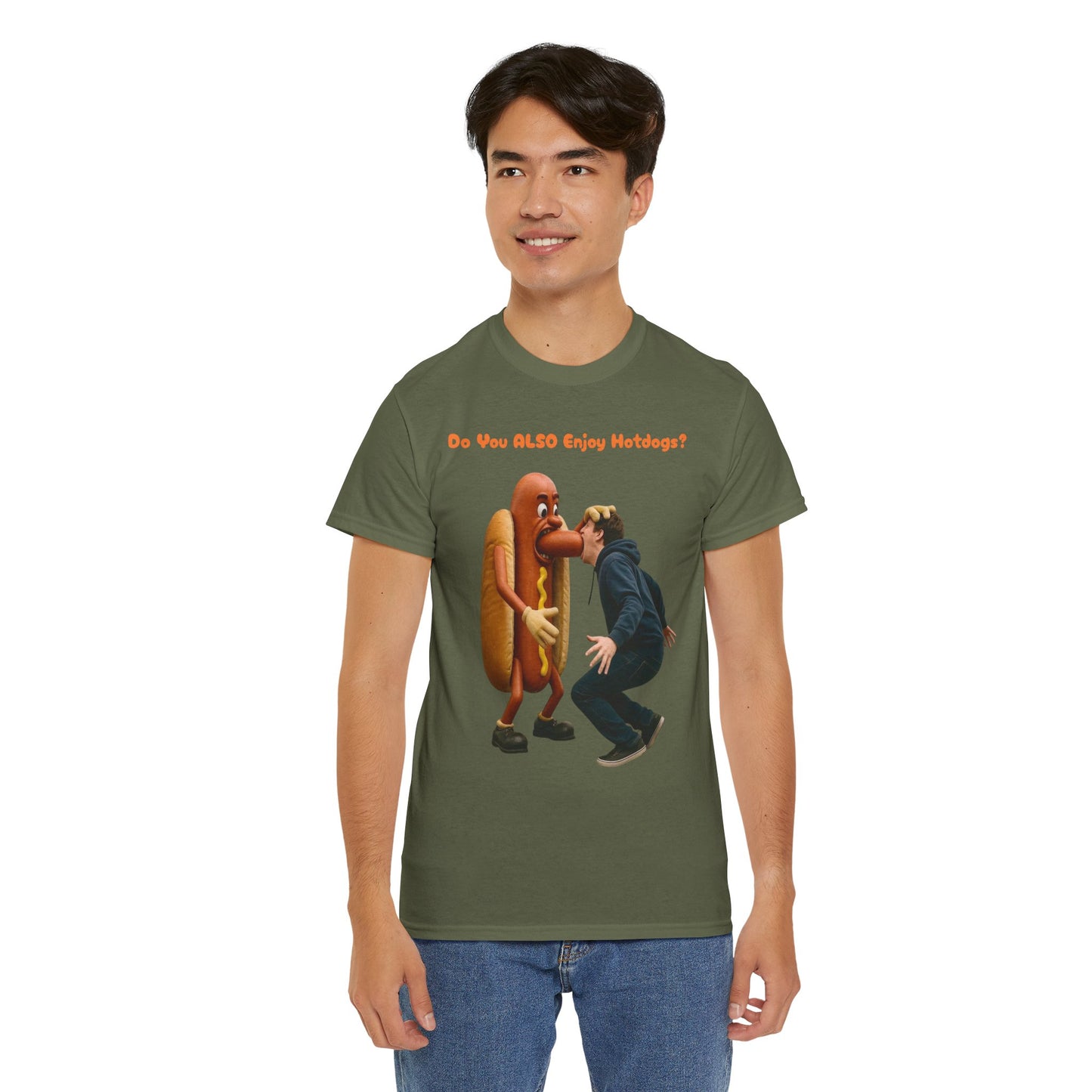 Man Eats Hotdog! - T-Shirt