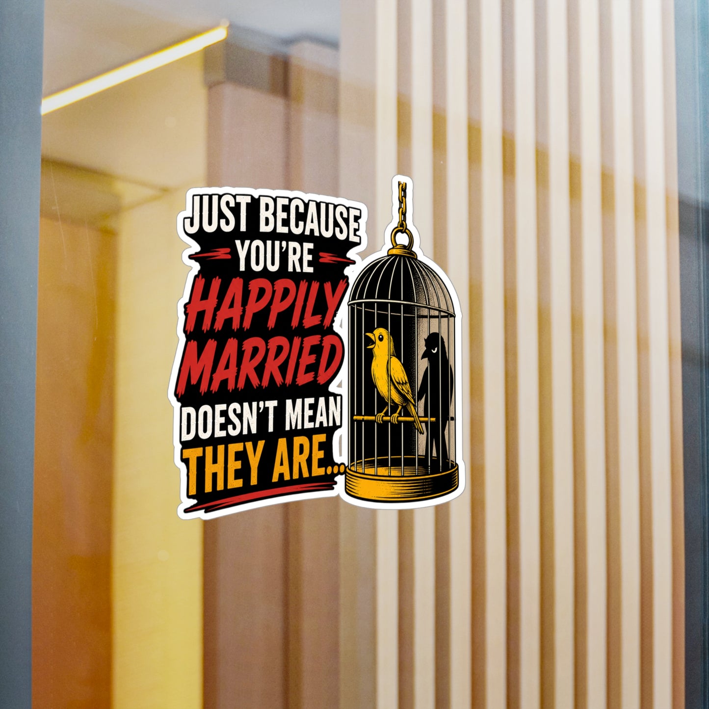 Happily Married - Kiss-Cut Vinyl Decals