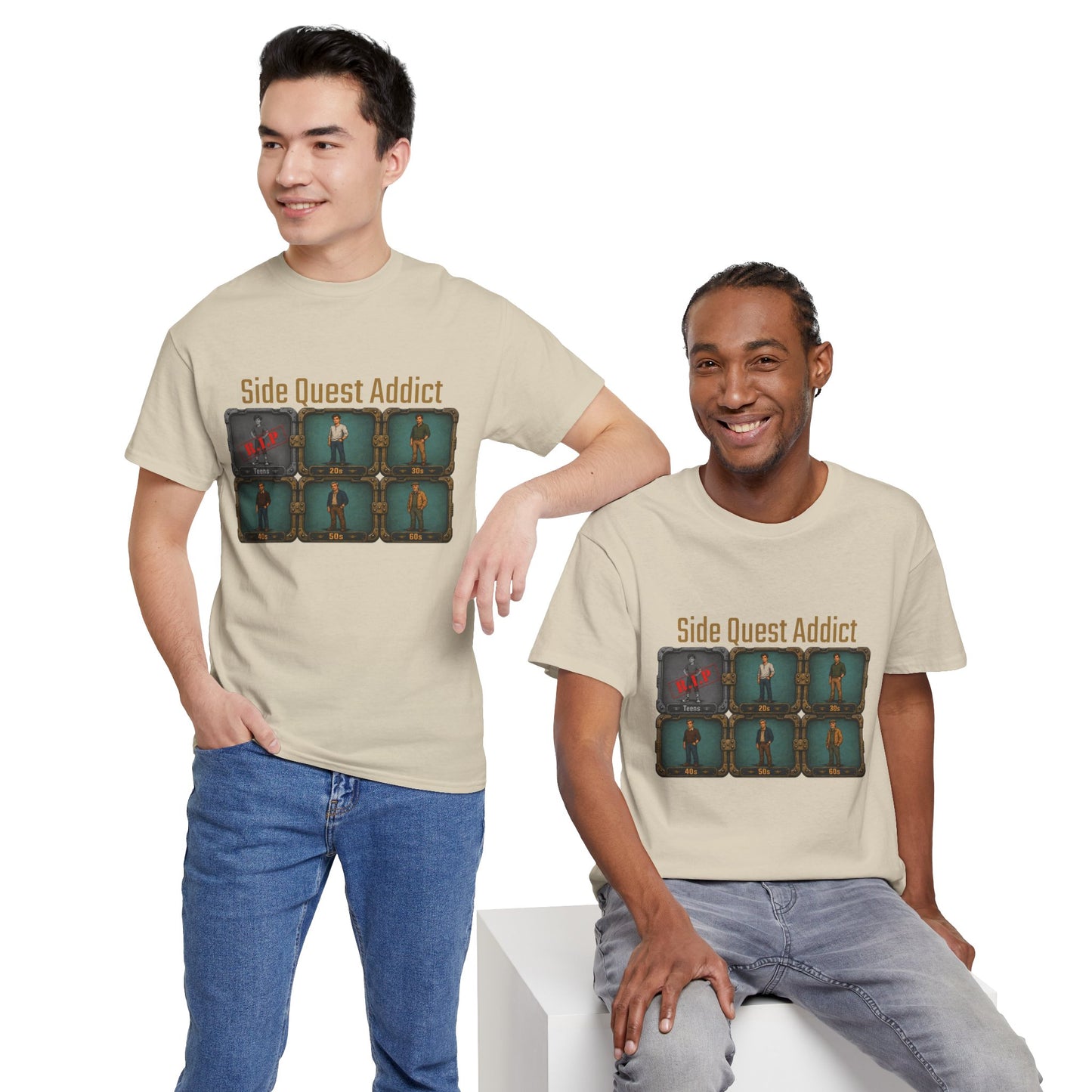 Side Quest Addict - Unisex Heavy Cotton Tee