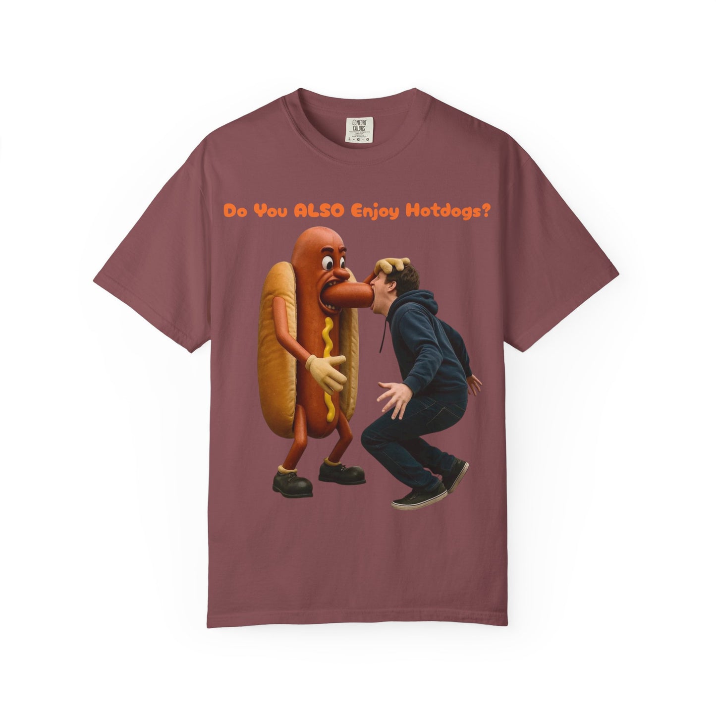Man Eats Hotdog! - T-Shirt