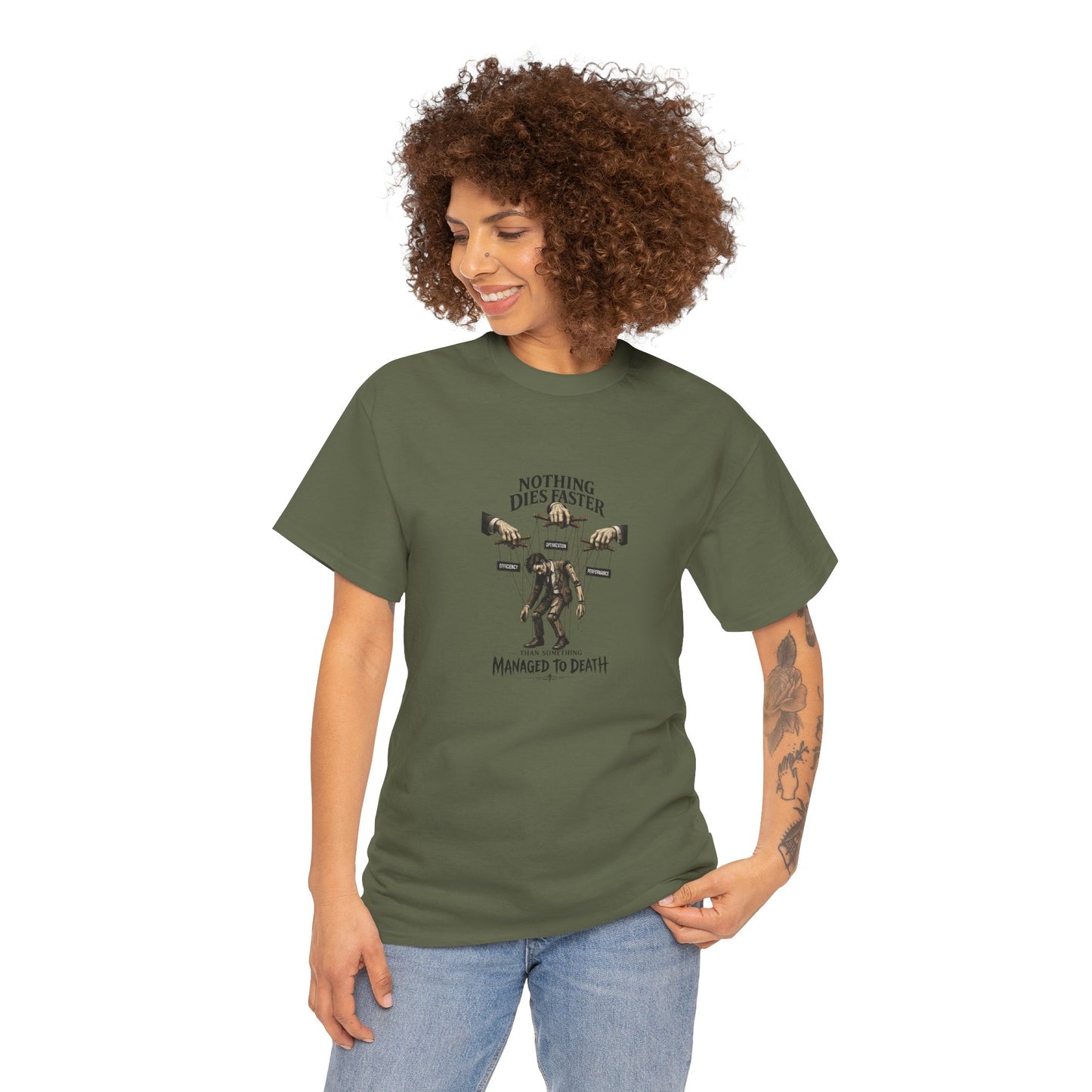 Managed to Death - Unisex Heavy Cotton Tee